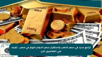 تراجع جديد في سعر الذهب واستقرار سعر الدولار اليوم في مصر.. تعرف على التفاصيل الآن